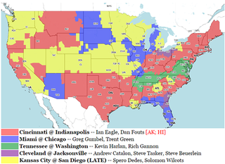 Illustration for article titled Your NFL Week 7 Viewing Maps